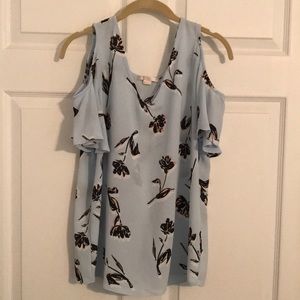 Cold shoulder sheer top